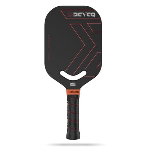 DGYGQ Pickleball Paddles, Edgeless Carbon Fiber Pickleball Paddle with a 13mm Polypropylene Honeycomb Core, Increased Power for Ultimate Spin & Consistency (Red)