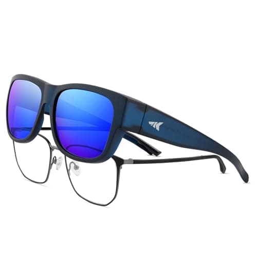 KastKing Chariton Fit-Over Polarized Wrap Around Over Sunglasses for Men and Women, Ideal for Driving Fishing Cycling Running