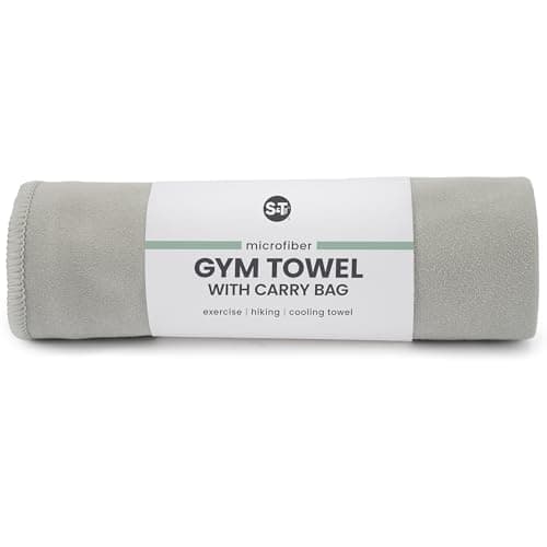 S&T INC. Gym Travel Towel, 1 Pack, Cooling Towels for Camping, Yoga, Home and Gym Bag, 1 Storage Bag Included, 12 Inch x 40 Inch, Microfiber, Grey