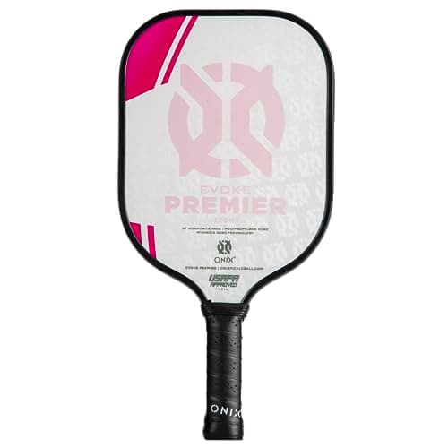 Onix Evoke Premier Lightweight Pickleball Paddle — Pink for Enhanced Control, Comfort, and Fast, Agile Play on the Court
