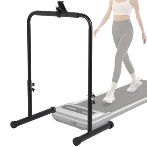 Handle Bar for Walking Pad Only, 23.6 Inch Wide Walking Pad Handle Bar with Phone Holder, Comfortable Grip Treadmill Bar to Hold, 31.1in-39.37in Height Adjustable Treadmill Handlebar Attachment