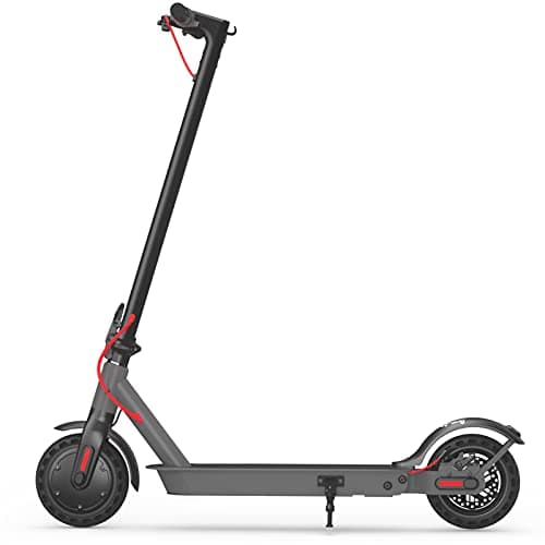 Hiboy S2 Electric Scooter - 8.5" Solid Tires - Up to 17 Miles Long-Range & 19 MPH Portable Folding Commuting Scooter for Adults with Double Braking System and App (Black&Space Grey)