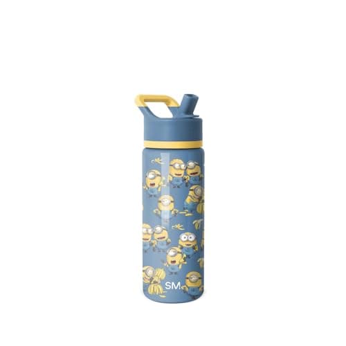 Simple Modern Kids Summit Water Bottle with Straw Lid | Despicable Me Minions 18oz Stainless Steel Cup Insulated Tumbler for Girls, Boys, School | Minions Unite