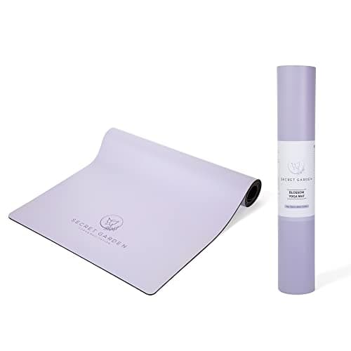 Non-Slip Yoga Mat – Double-Layered Exercise Mat for Pilates, Meditation, Exercise – 5mm Thick Yoga Mat for Cushioning and Suppor – Lavender