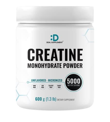 Instant Creatine Monohydrate Powder, 5g Per Serving – 120 Servings | Micronized, Unflavored, Fast Absorbing Formula | Supports Strength, Power & High-Intensity Training | Vegan, Keto, Non-GMO