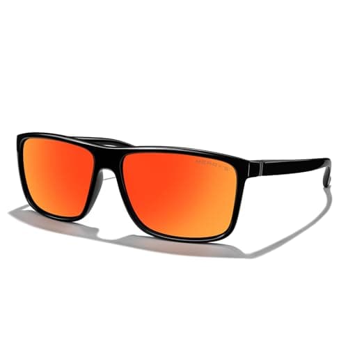 MERRY'S Rectangular Polarized Sports Sunglasses for Men Women Cycling Driving Fishing UV400 Protection S8225