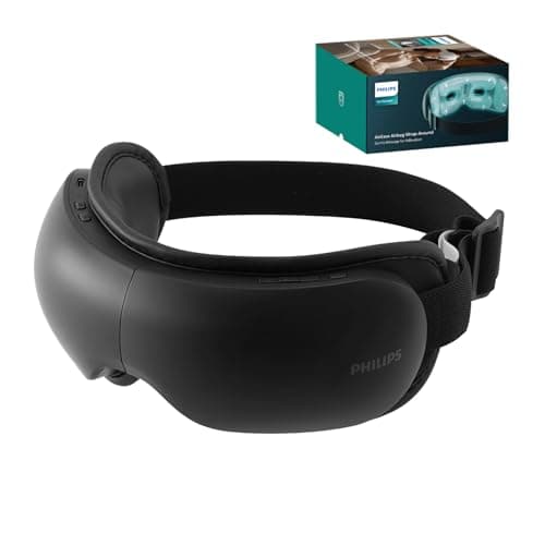 Philips Eye Massager with Heat and Compression, Rechargeable Migraine and Headache Relief Eye Mask, Portable for Travel, Office & Home Use, Eye Strain & Stress Relief, Better Sleep,Gifts for Women,Men