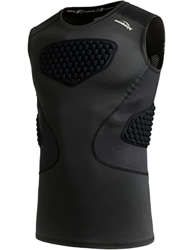 COOLOMG Youth Baseball Chest Protector Padded Shirt Kids Rib Heart Guard Sternum Protection for Softball Football Lacrosse Goalies XL