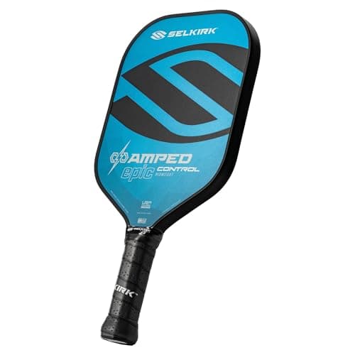 Selkirk Sport Amped Control Pickleball Paddle | Assembled in The USA | Next-Gen FiberFlex+ Face & Ultra Durable Spin Coating | 16mm X5 Core for Unrivaled Precision & Control | Epic Lightweight Blue