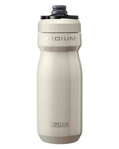 CamelBak Podium Steel Insulated Stainless Steel Bike Water Bottle, Long‑Lasting Cold Hydration for Cycling Performance, 18oz, Stone