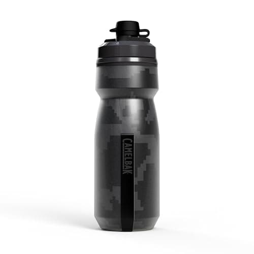 CamelBak Podium Dirt Series Chill Insulated Mountain Bike Water Bottle, Mud‑Protected Nozzle with Cold Retention, 21oz, Black Digi Camo