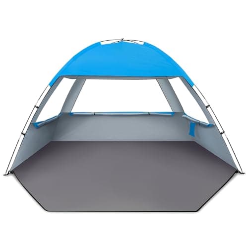 Venustas Beach Tent Sun Shelter for 3/4/6/8 Person, UPF 50+ UV Protection Beach Canopy, Lightweight and Easy Setup Cabana, Portable Shade Tent