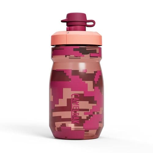 CamelBak Podium Dirt Series Bike Water Bottle, Mud Cap Protection for Clean Off‑Road Riding, 15oz, Berry Digi Camo
