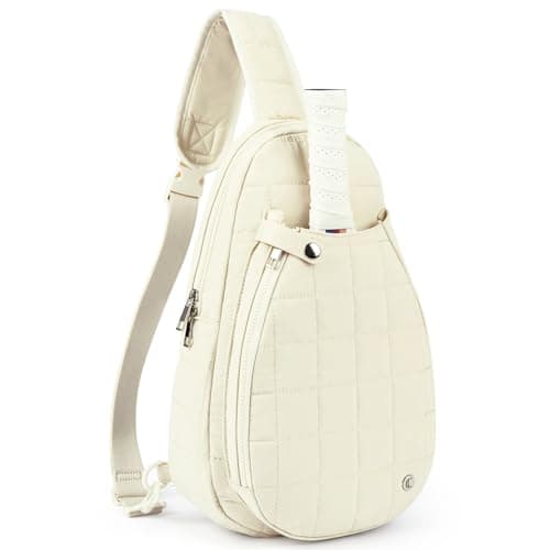 CLUCI Pickleball Bag for Women, Quilted Crossbody Bags for Women Men, Puffer Travel Sling Chest Bag