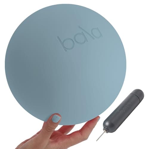 Bala Pilates Ball, Non-Weighted Exercise Ball - Small 8" Yoga Ball for Barre, Stretching, Strength & Core Training - Workout Accessory with Mini Pump for Home Gym & Fitness Routines - 100% PVC
