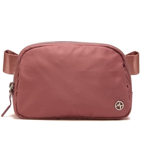 Pander Unisex Belt Bag Fanny Pack for Women with Adjustable Strap, Small Waist Pouch for Workout Running Traveling Hiking (Dune).