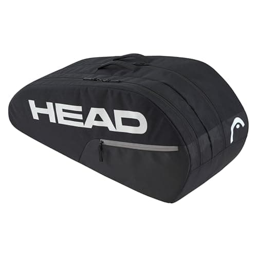 HEAD Base Racquet Bag M (6R) - Tennis Bag for 6 Racquets with Backpack Straps, Durable Reinforced Construction, Accessory Pocket - Ideal for Intermediate and Beginner Players