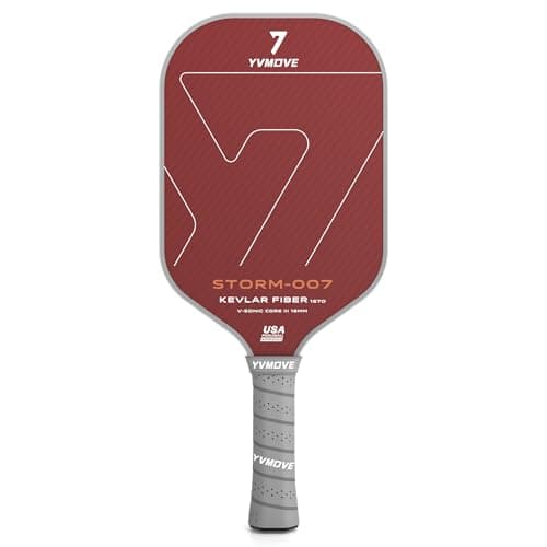 YVmove Pickleball Paddle with T700 Raw Carbon Fiber Surface & 16mm STR-Core Power Polymer Core, Premium Pickle Ball Racket Designed for Ultimate Spin & Consistency, USAPA Approved Storm 007