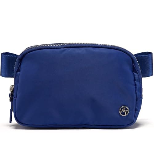 Pander Unisex Belt Bag Fanny Pack for Women with Adjustable Strap, Small Waist Pouch for Workout Running Traveling Hiking (Pool Blue)