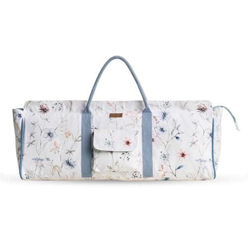 Maison d' Hermine Yoga mat tote bag for Women & Men, Travel Yoga Gym Bag With Pocket and Zipper Spring Summer (Ice Florals)