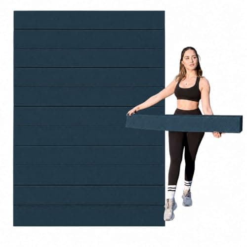 Feetlu Foldable Large Yoga Mat, Extra Space 72"L x 48"W (183 x 122 cm), 6mm & 8mm Thick, Workout Mat for Home Gym and Travel - Anti-Slip Folding Exercise Mat for Yoga & Pilates - Dark Green 8mm