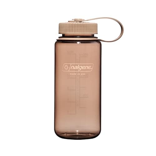 Nalgene 16 oz Wide Mouth Water Bottle | Slim Cup Holder Size, BPA-Free, Durable & Leak Proof, Lightweight Travel Bottle, Mocha