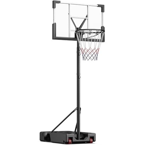 OLOEY Basketball Hoop Outdoor, Portable Basketball Hoops Goals with 45 Inch Shatterproof Backboard for Kids Teenagers Youth Adult