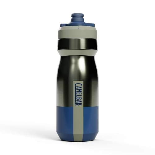 CamelBak Podium Steel Insulated Stainless Steel Bike Water Bottle, Long‑Lasting Cold Hydration for Cycling Performance, 18oz, Mercury Fog