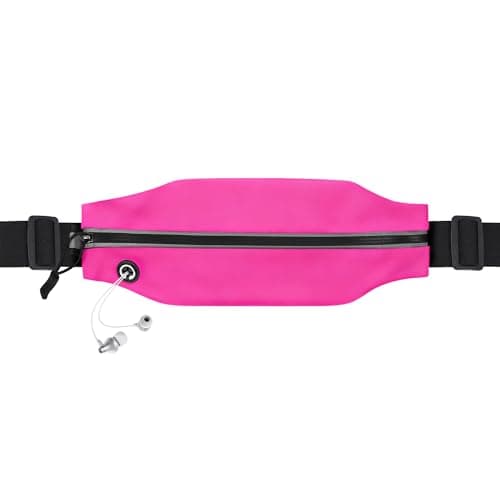 Jealkip Running Belt Fanny Pack for Men and Women Slim Running Bag Phone Holder Runner Money Belt Running Essentials Workout Fitness Bright Red