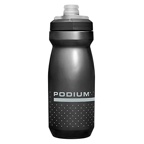 CamelBak Podium Bike Squeeze Water Bottle, High‑Flow Easy‑Squeeze Design for Cycling Performance, 21oz, Black