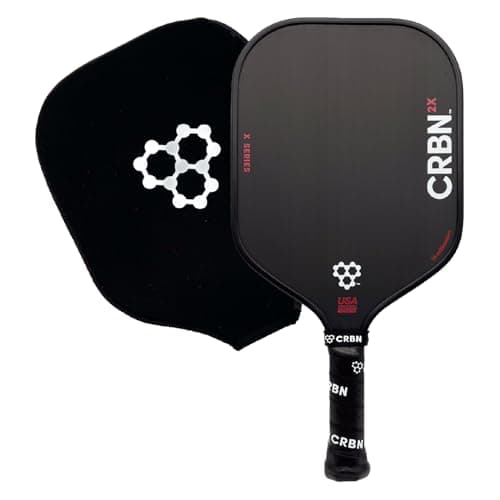 CRBN Pickleball - X Series Power Paddle - Carbon Fiber Pickleball Paddle with Foam Injected Edges for Expanded Sweet Spot (2X, 14mm)