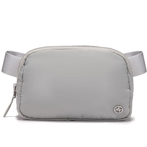 Pander Unisex Belt Bag Fanny Pack for Women with Adjustable Strap, Small Waist Pouch for Workout Running Traveling Hiking (Seal Grey).
