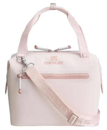Stanley All Day Julienne Mini Soft Cooler Bag and Lunch Box 7.4 Quarts | 10 Can Cooler with Handles and Strap | Stays Cold for Hours | Insulated Travel Bag with Zipper | BPA-Free | Rose Quartz