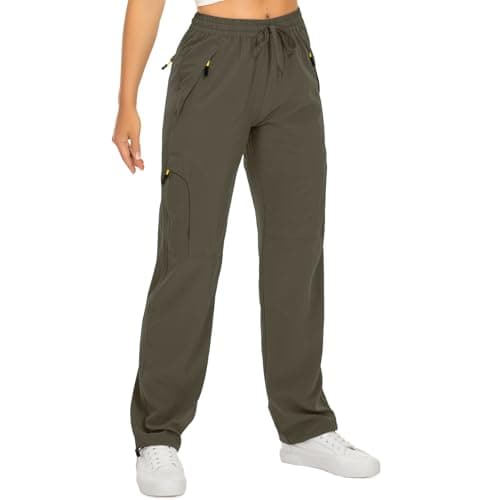 Toomett Women's Hiking Cargo Pants Quick Dry UPF50+ Outdoor Pants for Women Fishing Safari Travel Pants with Pockets,6608, Light Brown,M