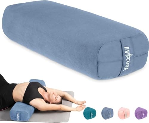 Yes4All Triple-Layer Sponge Yoga Bolster Pillow for Restorative Yoga & Meditation - Versatile Support Pillow, Balance & Poses Modification