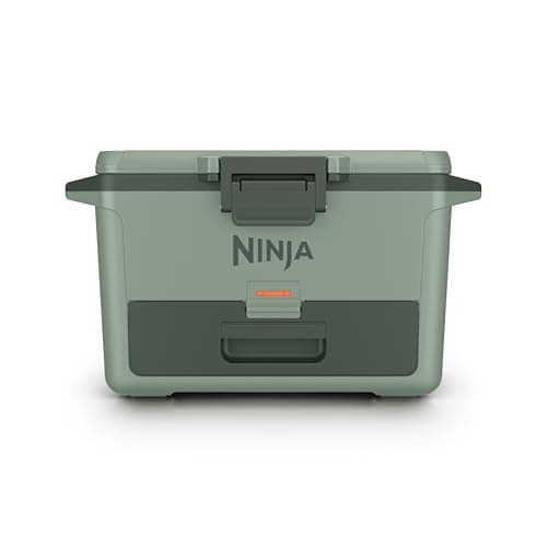 Ninja FrostVault 50qt Hard Cooler with Dry Zone | Integrated Fridge-Temp Dry Storage Drawer | Premium Heavy-Duty Insulated Cooler | Keeps Ice Cold for Days | Spanish Moss | FB151GN1