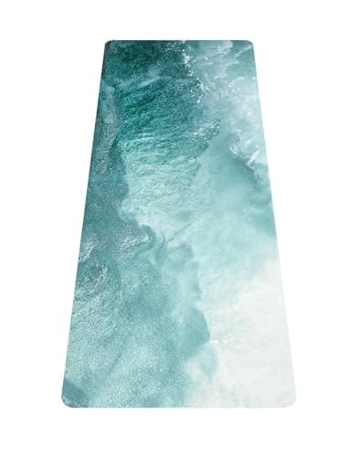 nuveti Printed Travel Yoga Mat-1/16 Inch Thick Non Slip Fitness Workout Mat with Carrying Bag, Foldable Lightweight Suede & Natural Rubber Yoga Mat for Yoga Pilates and Fitness 72" L x 24" W x 1.5mm