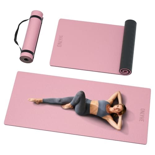 Extra Long & Wide Yoga Mat for Tall Men & Women,76''x32.6''x7mm - High Density TPE Non-Slip Both Sides, Lightweight 1.1kg with Superior Cushioning for gymnastics, Pilates, Home, Workout