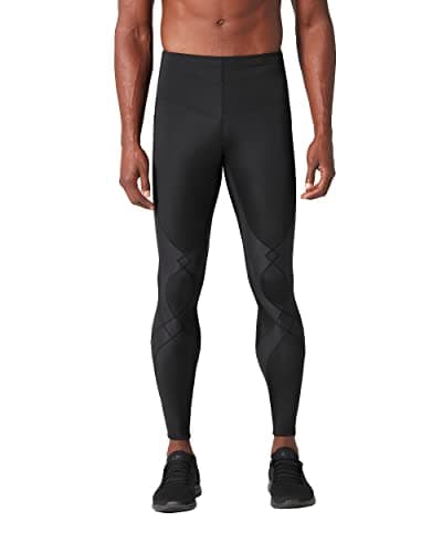 CW-X Men's Stabilyx Joint Support Compression Sports Tights, Pants for Running and Recovery, X-Large Long Tall, 225809A