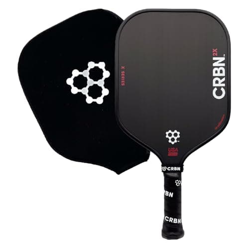 CRBN Pickleball - X Series Power Paddle - Carbon Fiber Pickleball Paddle with Foam Injected Edges for Expanded Sweet Spot (2X, 16mm)
