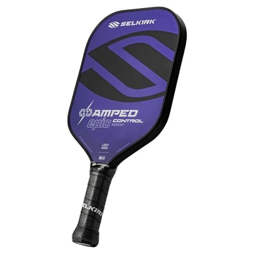 Selkirk Sport Amped Control Pickleball Paddle | Assembled in The USA | Next-Gen FiberFlex+ Face & Ultra Durable Spin Coating | 16mm X5 Core for Unrivaled Precision & Control | Epic Lightweight Purple