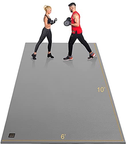 GXMMAT Extra Large Exercise Mat 16'x6'/12'x6'/10'x6'/8'x6'(7mm), Extra Wide Workout Mats for Home Gym Flooring, Non-Slip Thick Durable Cardio Mat for MMA,Plyo,Jump Rope,Weights,Fitness,Shoe-Friendly