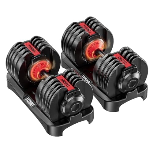 TYZDMY Adjustable Dumbbells Set of 2，Free Weights Dumbbells Set
