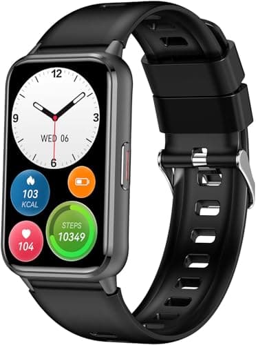 KPEP AMOLED Fitness Watches for Women Men with Stress Blood Oxygen Heart Rate Monitor Sleep Tracking 110+ Sport Modes Fitness Tracker Watch Calorie Counter Step Tracker IP68 Waterproof for Andriod iOS