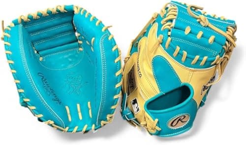Rawlings Heart of the Hide Speed Shell Baseball Glove – Teal/Blonde – First Base Mitt & Catcher’s Mitt – Pro HOH Leather – Lightweight – RHT & LHT Available (33, Right Hand Throw)