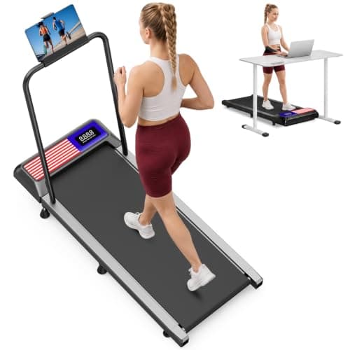 Walking Treadmill Pad with 8% Incline & Handle Bar for Under Desk
