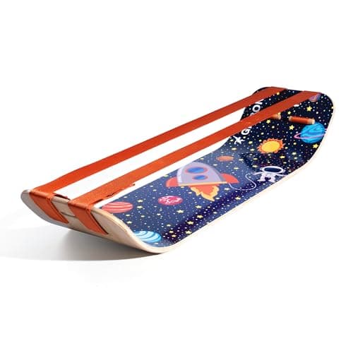 GIBBON SlackBoard Plus - 2-in-1 Slackline Balance Board for Adults - Workout Equipment Home Gym Training - Slack Board Wooden Balance Trainer - Standing Desk Exercise, Yoga, Agility, Pilates, Core