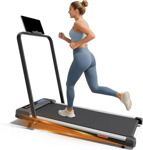 Walking Pad with Incline and Handle Bar, 2.5 HP Quiet Walking Pad Treadmill with 265 LBS Capacity, Portable Under Desk Treadmill, Portable Treadmills for Home