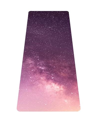nuveti Printed Travel Yoga Mat-1/16 Inch Thick Non Slip Fitness Workout Mat with Carrying Bag, Foldable Lightweight Suede & Natural Rubber Yoga Mat for Yoga Pilates and Fitness 72" L x 24" W x 1.5mm