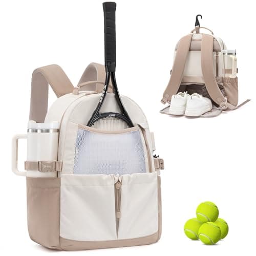 LOVEVOOK Tennis Bag for Women & Men, Fits 27" Rackets, Tennis Backpack with Ventilated Shoe Compartment & Wet Pocket, Ideal for Pickleball, Padel